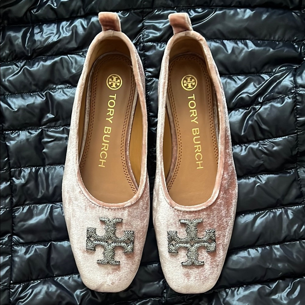 Tory Burch ELEANOR CRYSTAL BALLET - VELVET